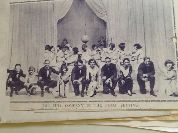 Cast photograph from one of her theatre productions